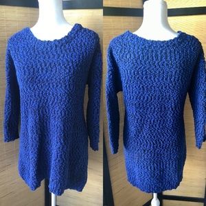 Blue & Black Long Sleeve Sweater